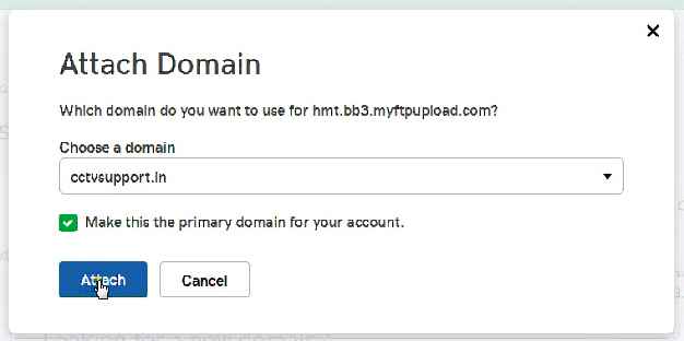 how to attach domain to hosting